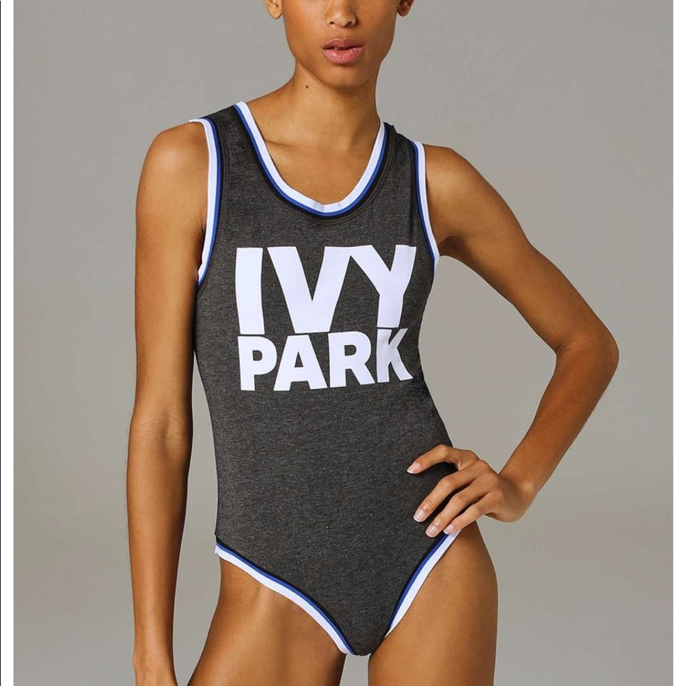 Grey Ivy Park Logo BODYSUIT